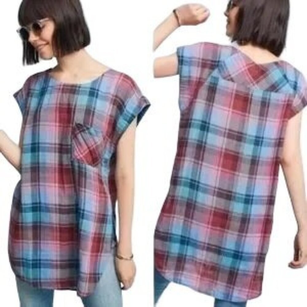 Anthropologie Akemi + Kin Plaid Tunic